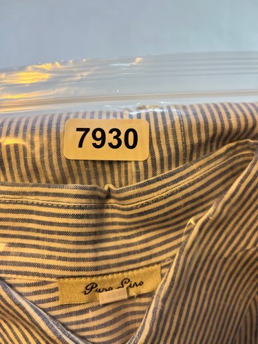 Puro Lino Hemd Herren EU 3XL US 2XL Blau 100% Leinen Langarm Tasche Knopfleiste - Bild 10 von 10