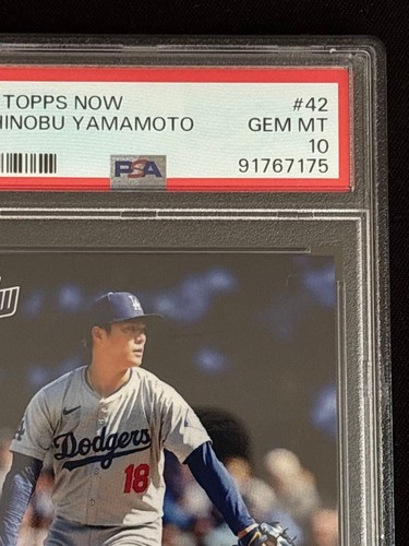 PSA10 Yamamoto Yoshinobu 2024 Topps Now First win　Dodgers Baseball #42 - Picture 6 of 10
