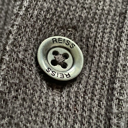 Reiss | Cordhemd schwarz Knopfleiste Baumwollmischung Stretch | Herren Large - Bild 10 von 18