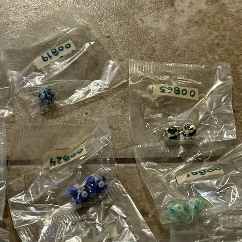 lotto fascio cabochon perle di vetro vintage fatte a mano retrò uniche O 10mm-30mm - Foto 13 di 14