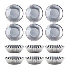 12PCS Practical Baking Mold Mini Egg Tart Mold Pudding Skin Mould (2 Styles)