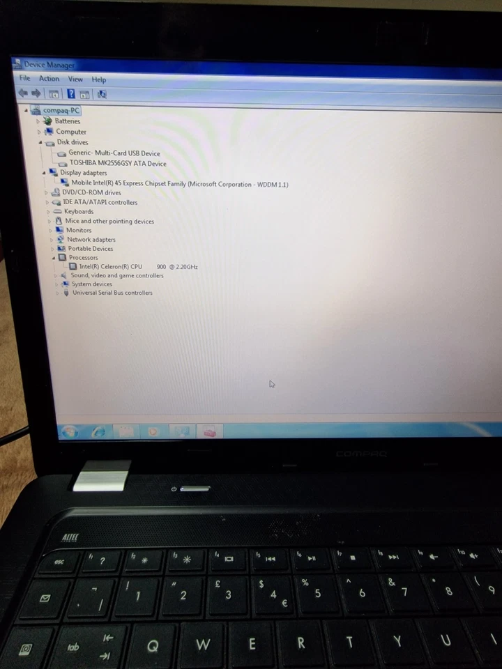 HP Compaq CQ62 Laptop 15.6" Intel Celeron 900 2.2GHz 4gb Ram Power On Tested - Image 3 of 4