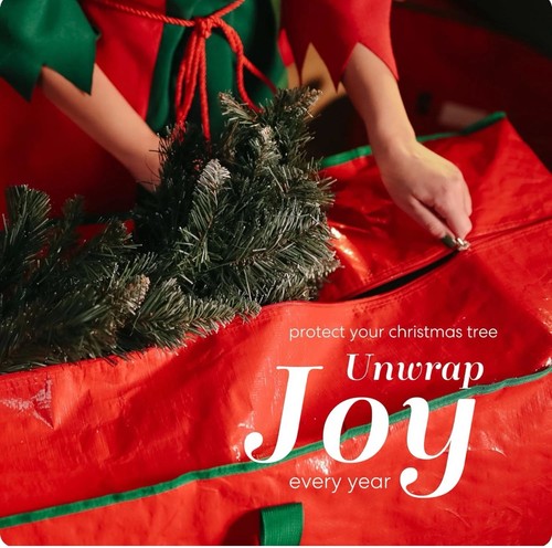 XL Artificial Christmas Tree Storage Bag 9ft Heavy Duty Water Resistant Holiday - Picture 2 of 7