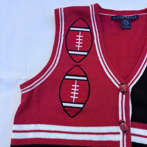 Vintage Birch Bros. Wisconsin Badgers Sweater Vest Embroidered/Knitted Womens L - Picture 5 of 10