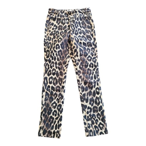 Pantalones ajustados Tre By Natalie Ratabesi Charlotte con estampado de leopardo metálico de jacquard - Imagen 6 de 12