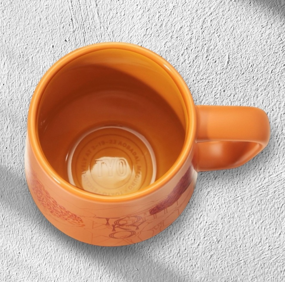 Starbucks Reserve Roastery Tokyo Japan Fall Pleated Mug Orange