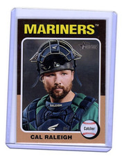 2024 Topps Heritage Card #217 Cal Raleigh Seattle Mariners