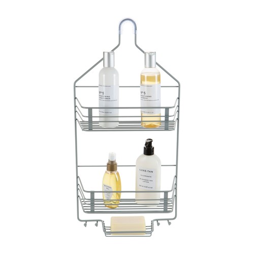 Bath Bliss 2 Tier Shower Caddy in Grey - Picture 2 of 4