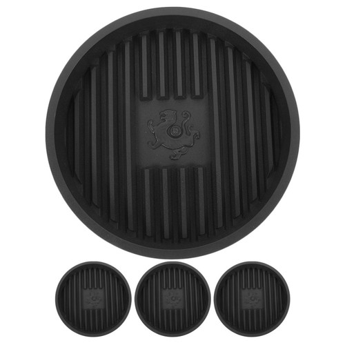 4 Piezas Accesorios de Inodoro Émbolo Cubierta Bandeja Negra Estera de Secado al Aire para - Imagen 5 de 20