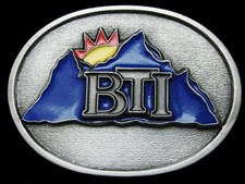 LC05108 REALLY NICE VINTAGE 1984   BTI   COMPANY BELT BUCKLE