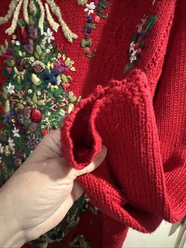 Vintage 90’s Tiara Heirloom Collectibles Embroidered Christmas Sweater 26/28 - Bild 6 von 12