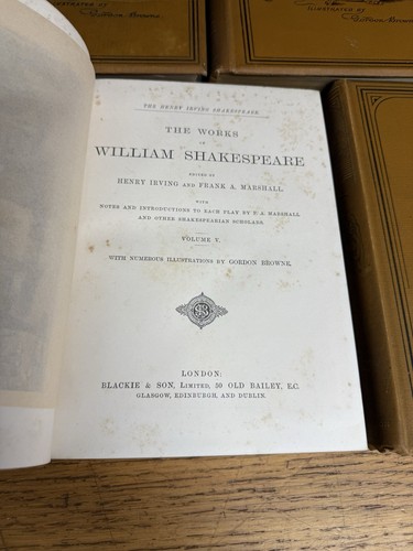 Shakespeare's Works Henry Irving Illustrated 1894 Gordon Browne Vols 1 3 4 5 6 - Picture 16 of 24