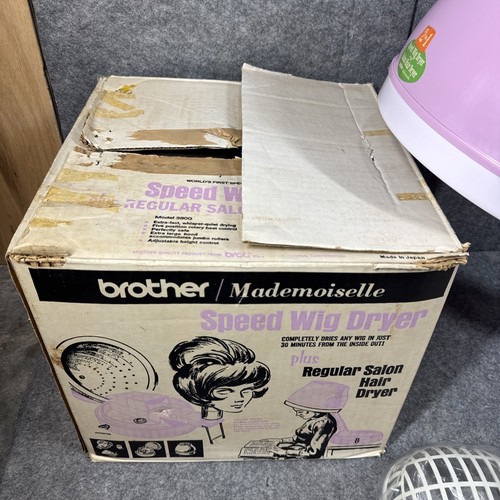 Vintage Brother Mademoiselle Electric Hair Dryer 3800 Pink Lightly Used With Box - Picture 4 of 13