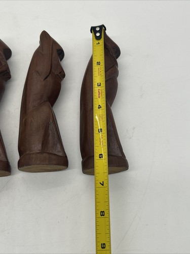Estatuillas de tres monos sabios talladas a mano • Ver escuchar hablar sin mal - Imagen 17 de 18