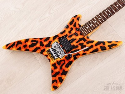 1980s BC Rich Stealth NJ Series Explorer Cheetah Print w/ Floyd