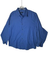 Alfani Mens XL Blue Casual Lomg Sleeve Button Down blue Lightweight