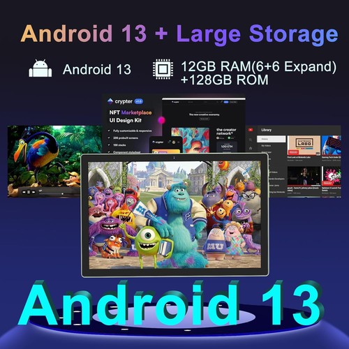 Tablet 10 Pollici Android Tablets con 5G WiFi, 12GB+128GB - Imagen 7 de 7