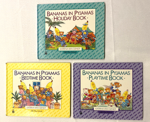 3 RARE Bananas In Pyjamas Playtime - Bedtime - holiday - Book Katrina Van Gendt - Picture 12 of 12