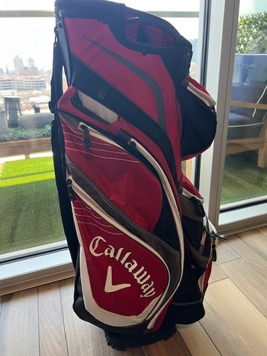 Callaway ORG 14 Red Black White Cart Bag 14 Way Dividers Club Strap Golf Bag - Picture 4 of 23