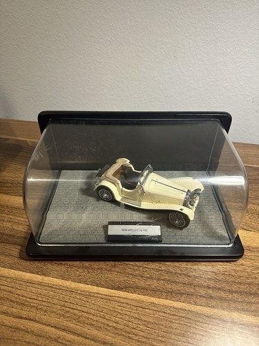 1/24 SCALE 1938 JAGUAR SS100 ROADSTER VINTAGE CREAM FRANKLIN MINT DIECAST W/CASE - Bild 5 von 5