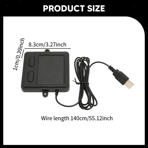 Wired USB Touchpad Professional 2 Buttons for Laptop Office Laptops Desktops - Picture 2 of 7
