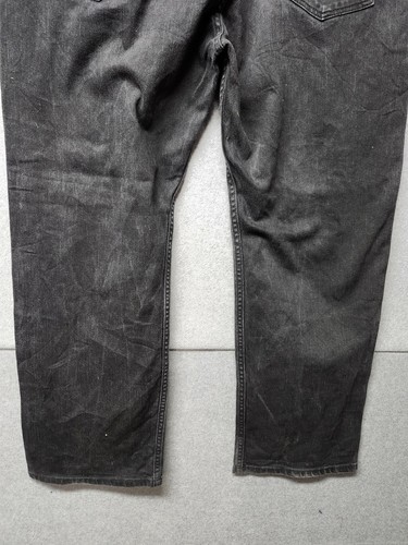 Jeans Levi's 569 para hombre 42x32 negros sueltos calce recto elástico denim - Imagen 7 de 7