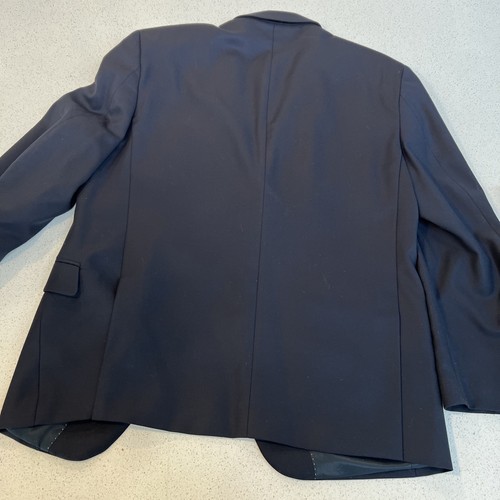 Kenneth Cole Suit 42R / 34x33 Mens Black Wool 2 Button Jacket / Pants Flat Front - Picture 6 of 10