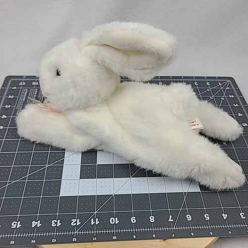 White Realistic Bunny Rabbit Plush Animal Super Soft SKM Enterprises Easter 14" - Picture 8 of 16