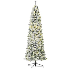 A 7.5-foot snow-fleece slender Christmas tree, 350 LED lights and 641 prompts