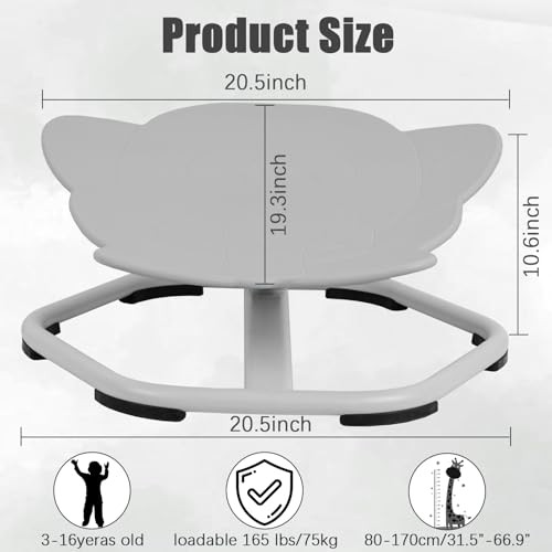 Kids Chair, Sensory Swivel Chair, Spinning Chair for Autistic ADHD Kids, Sit - Picture 7 of 7