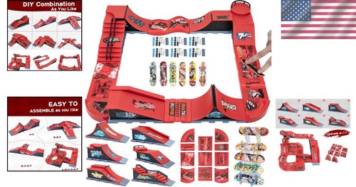 Finger Skateboard Ramp Set - Mini Skatepark für Fingerboard - Bild 2 von 10