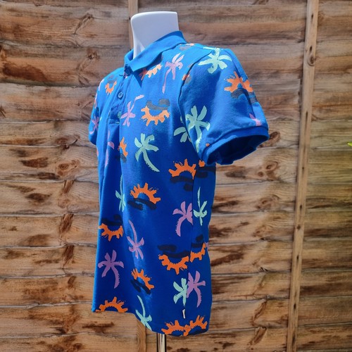 Catamini Kid's Size 12 Years Short Sleeve Blue Polo Shirt - Picture 2 of 13