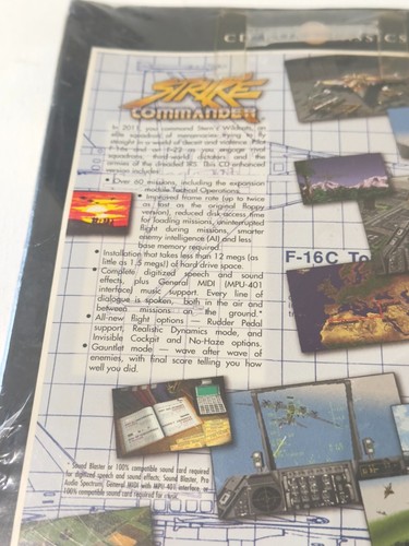 Strike Commander -E. Arts - IBM CD-ROM - Big Box PC - 1992 Origin & Speech Pack - Picture 6 of 10