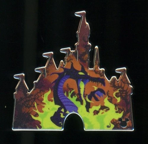 DLR Maleficent Dragon Castles Hidden Mickey 2025 Wave B Disney Pin 174813