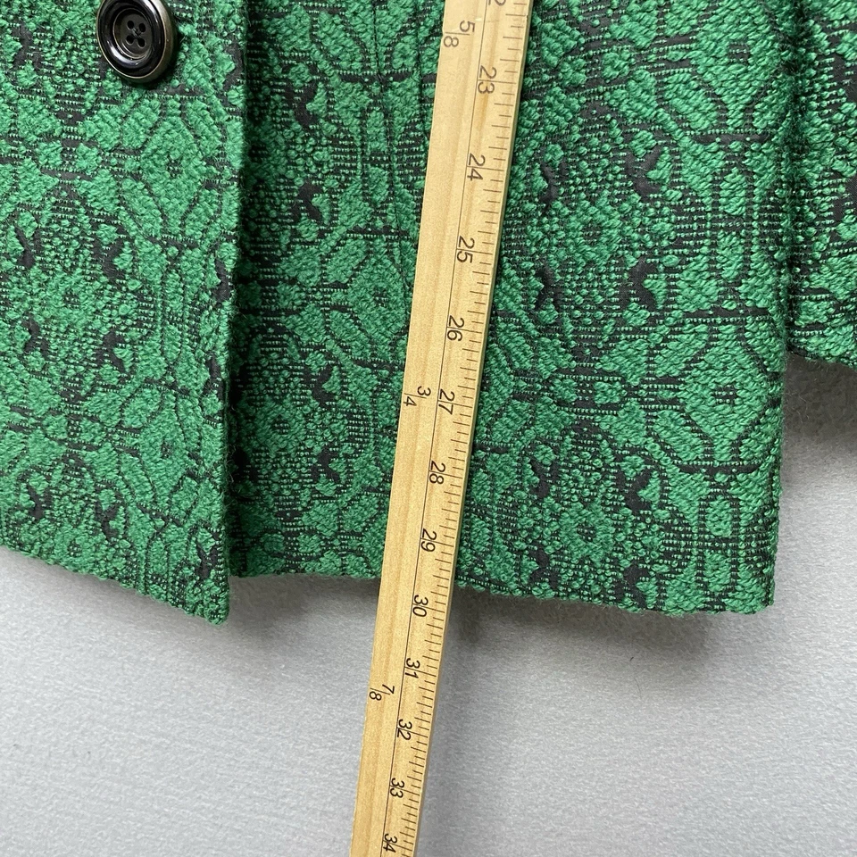 Elevenses Anthropology 76% wool Green Women Sz 6 Double Breasted Jacket Coat - Image 3 of 4