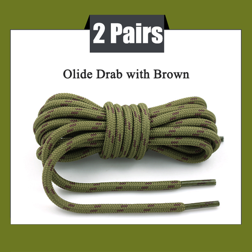 Hiking Shoe Laces Round Thick for Men Women Boots Sneakers Work 2 Pairs - Picture 21 of 26