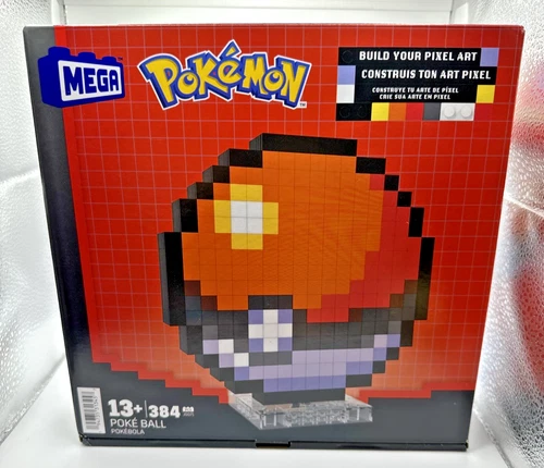 Mega Bloks - Pokemon Classic Poke Ball, Pixel Art, 342 Piece Building SET NIB