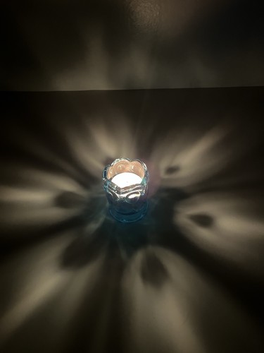 LE Smith Moon and Stars Blue Glass Toothpick Holder - Picture 4 of 6