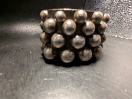 Vintage Brenda Schoenfeld  Sterling Silver Cuff  Taxco Mexico - Imagen 4 de 8