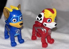 Paw Patrol Mighty Pups Charged Up Marshall And Chase 2.5" Figures Only
