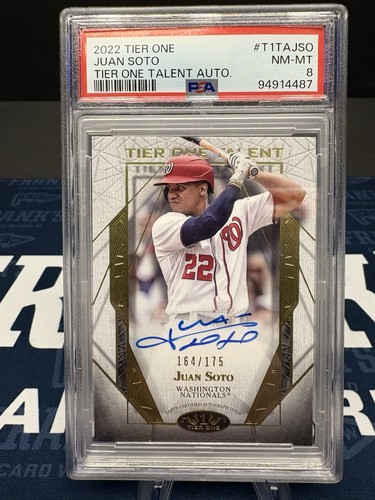 2022 Tier One Juan Soto Tier One Talent Auto #164/175 PSA 8 - Picture 1 of 2