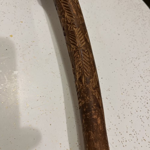 Native American Penobscot Tribe Carved Wood Root Club 24” Antique 1890-1900s - Picture 11 of 23