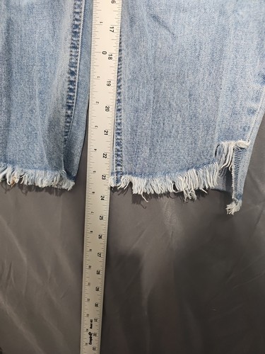 Rewash Blue Denim Jeans Button Fly Womens Sz 0 Distressed Cutoffs #177 - Picture 3 of 5