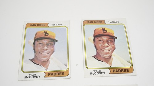 (4) Tarjeta de béisbol 1974 Topps Willie McCOVEY #250 (PADRES - Imagen 3 de 9