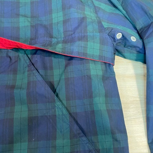 Vintage Chaps Ralph Lauren Anorak Jacket Medium Hooded Windbreaker Tartan Plaid - Picture 8 of 10