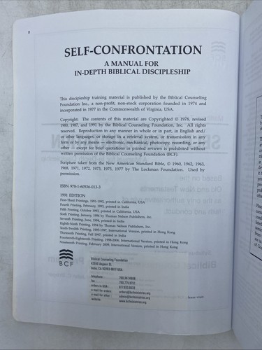 Self-Confrontation: A Manual for In-Depth Biblical Discipleship by John Broger - Picture 6 of 19