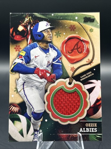 2024 Topps Holiday Ozzie Albies Mega Baseball Relic RC-OA