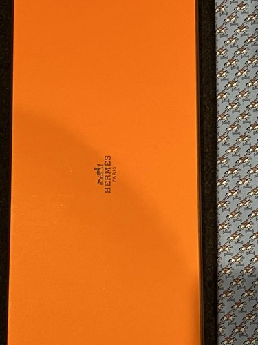 Cravatta Hermes modello cavallo azzurro chiaro - in scatola arancione - Foto 3 di 6