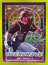 2021 Panini Chronicles Joey Bart Overdrive Purple Velocity #4 RC Giants