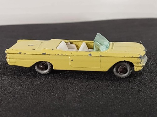 Lesney Matchbox #39 1960 PONTIAC BONNEVILLE CATALINA Convertible Maroon Base SPW - Picture 6 of 12